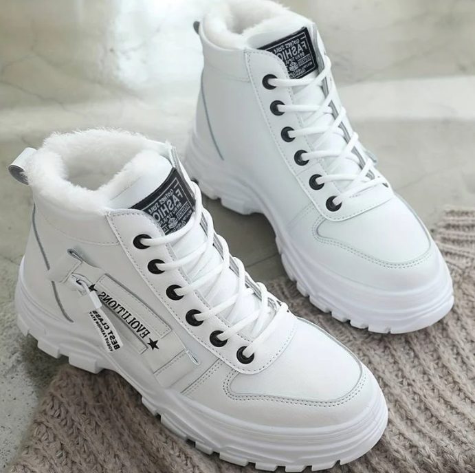 Olwen | Sherpa-Lined Lace-Up Winter Ankle Boots for Women