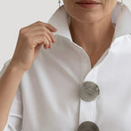 Oversized Blouse with Button-Down Collar for Women