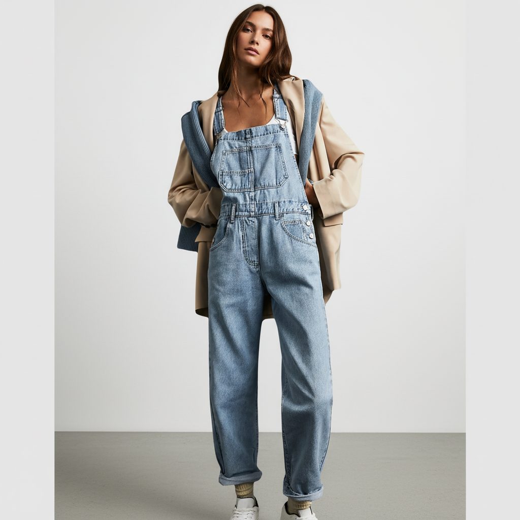 Posy | Relaxed Wide Leg Denim Jumpsuit for Women