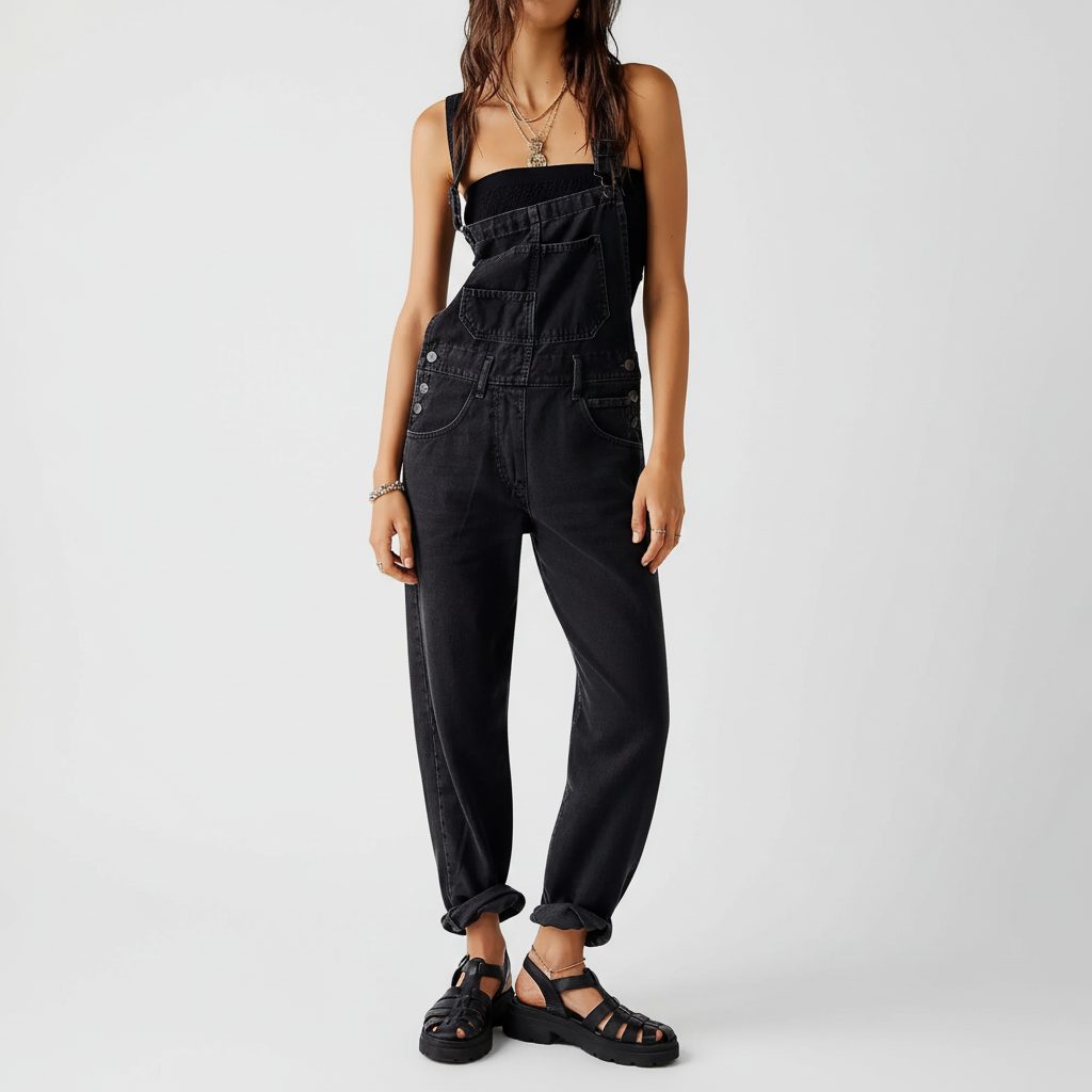 Posy | Relaxed Wide Leg Denim Jumpsuit for Women