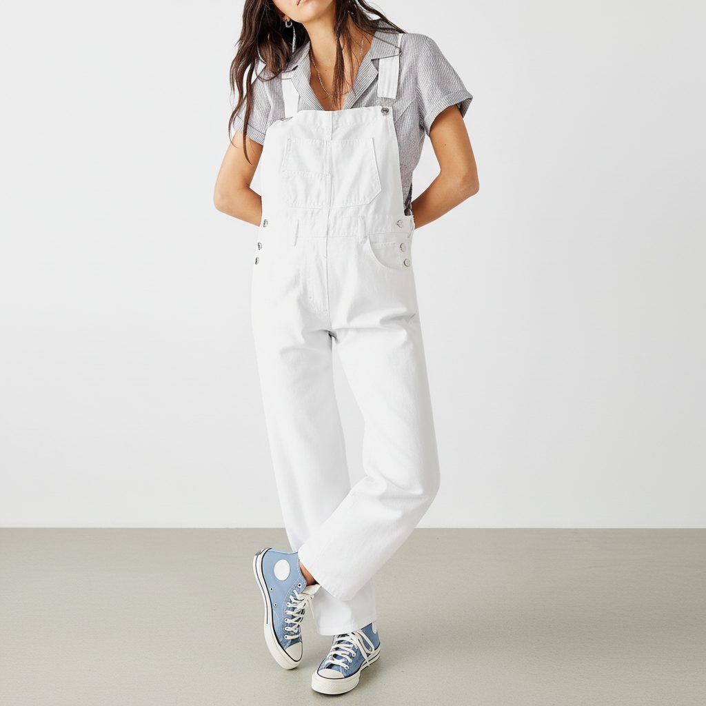 Posy | Relaxed Wide Leg Denim Jumpsuit for Women