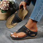 Diana | Wedge Thong Sandals with Open Toe for Women