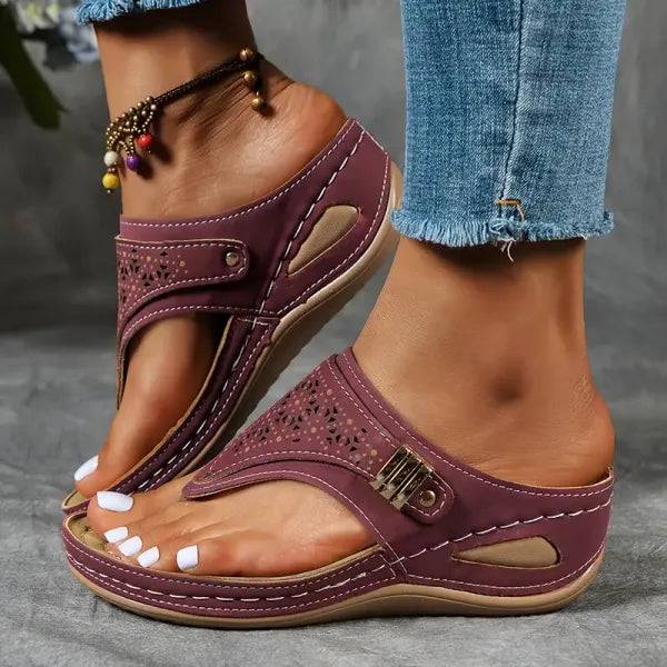 Diana | Wedge Thong Sandals with Open Toe for Women