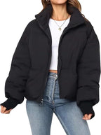 Quintina | Cropped Puffer Jacket with Zip for Women