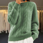 Rikki | Cable Knit Sweater with Crew Neck for Women