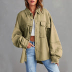 Rozenn | Oversized Denim Shirt Jacket for Women
