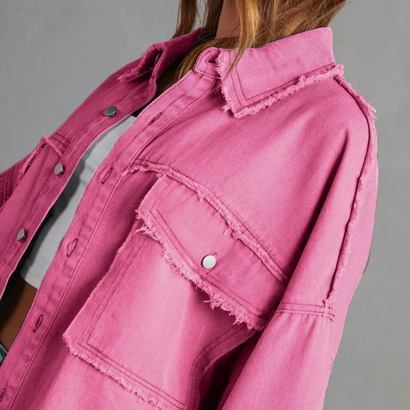 Rozenn | Oversized Denim Shirt Jacket for Women