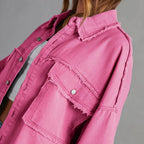 Rozenn | Oversized Denim Shirt Jacket for Women