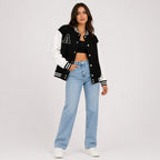 Sarafina | Contrast Panel Bomber Jacket for Women