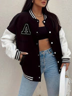 Sarafina | Contrast Panel Bomber Jacket for Women