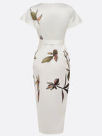 Floral Wrap Midi Dress for Women