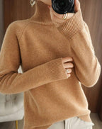 Sybille | Ribbed Knit Sweater with Roll Neck for Women