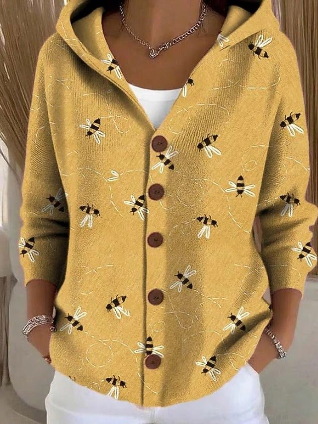 Tamora | Button-Front Hooded Cardigan with Pockets for Women