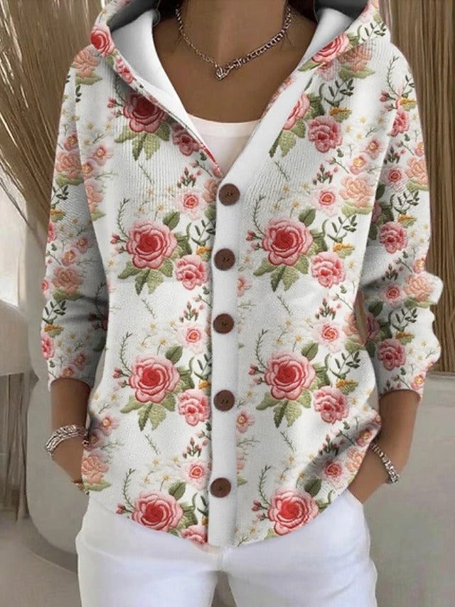 Tamora | Button-Front Hooded Cardigan with Pockets for Women