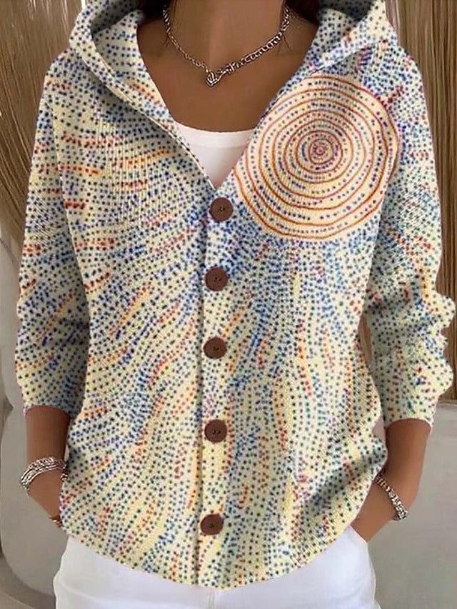 Tamora | Button-Front Hooded Cardigan with Pockets for Women