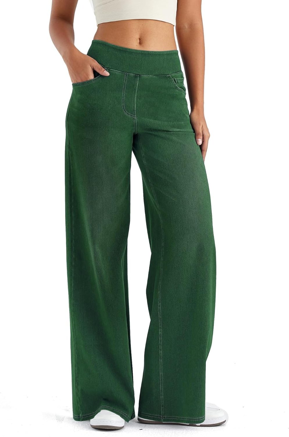 Thomasina | High Waist Wide Leg Denim Pants for Women