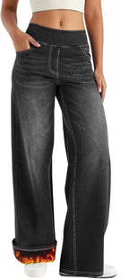 Thomasina | High Waist Wide Leg Denim Pants for Women