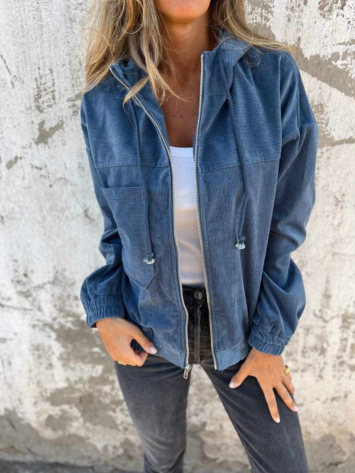 Tilda | Corduroy Jacket with Hood for Women