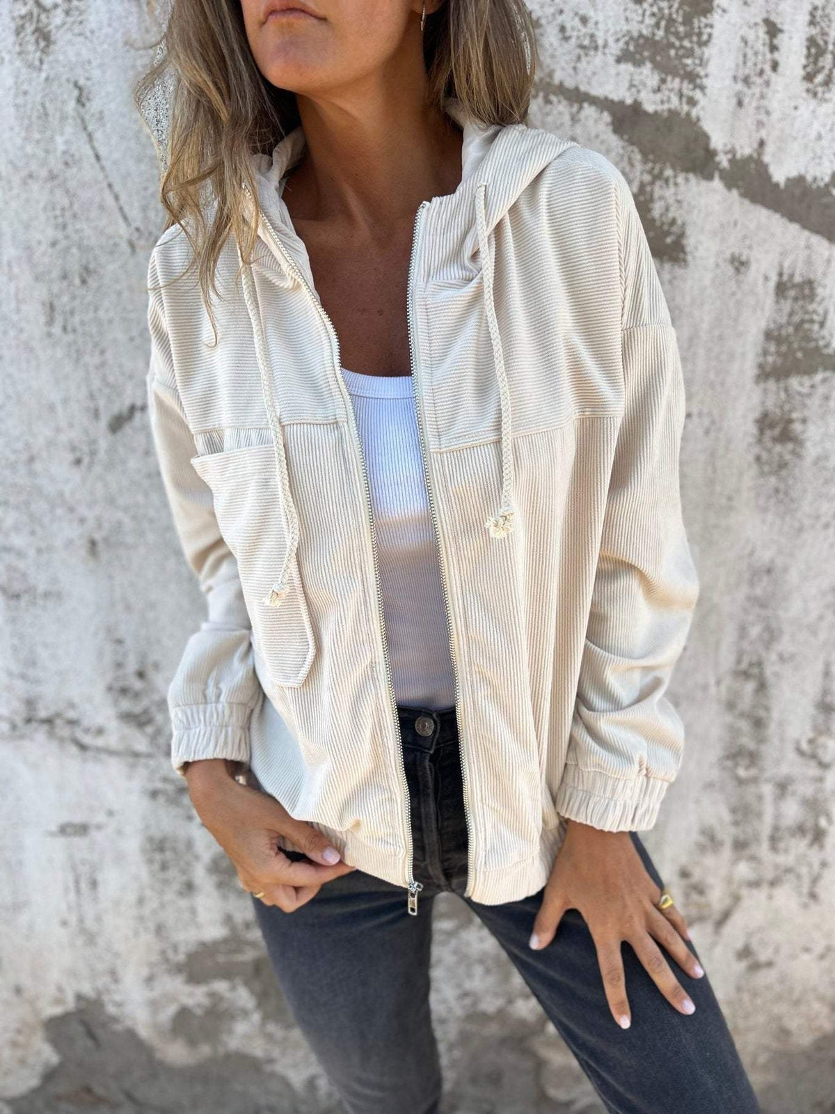 Tilda | Corduroy Jacket with Hood for Women