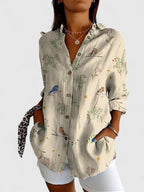 Laila | Button-Down Patchwork Shirt for Women