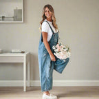 Vespera | Relaxed Wide Leg Denim Jumpsuit for Women