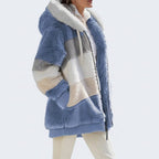 Vevina | Hooded Faux Fur Fleece-Lined Puffer Jacket for Women