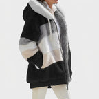 Vevina | Hooded Faux Fur Fleece-Lined Puffer Jacket for Women