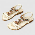 Kelda | Open Toe Beaded Sandals for Women