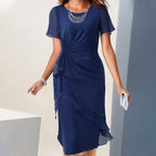 Wendy | Ruffle Midi Dress with Flutter Sleeves for Women