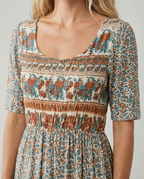 Alaia | Boho Print A-Line Midi Dress for Women
