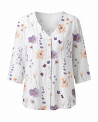 Tira | Blouse with V-Neck and Three-Quarter Sleeves for Women