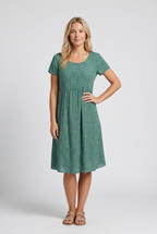 Elisa | Midi Dress with V-Neck and Short Sleeves for Women