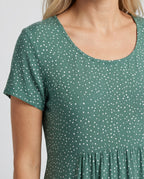 Elisa | Midi Dress with V-Neck and Short Sleeves for Women