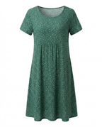 Elisa | Midi Dress with V-Neck and Short Sleeves for Women