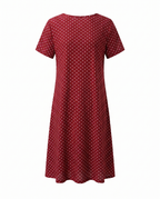 Elisa | Midi Dress with V-Neck and Short Sleeves for Women