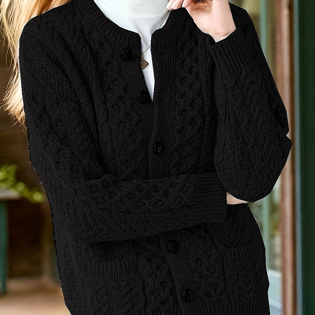 Ysabeau | Textured Button-Front Cardigan for Women