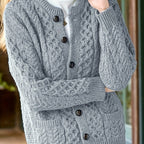 Ysabeau | Textured Button-Front Cardigan for Women