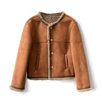Yvonne | Suede Fleece-Lined Jacket with Faux Fur Collar for Women